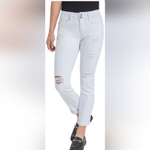 Royalty For Me Women's White Distressed Skinny Jeans
